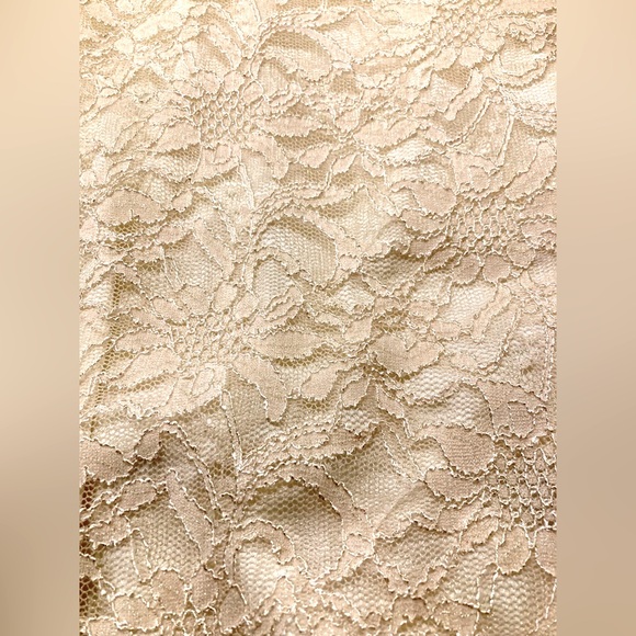 Kelle dance costume (SA) gorgeous shimmering floral pattern in champagne - Picture 3 of 3